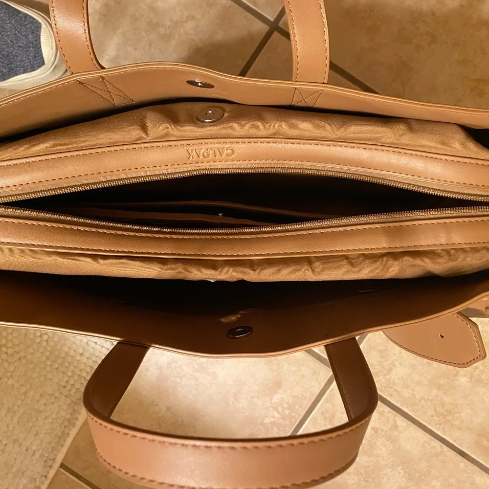 Calpak Tan Laptop Tote Bag